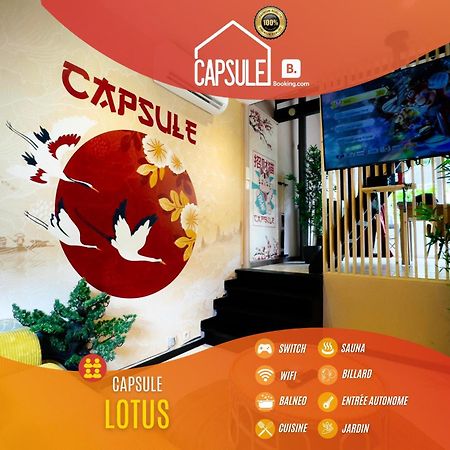 Capsule Lotus-Balneo-Sauna-Billard-Nintendo Hastiere-par-dela Екстер'єр фото